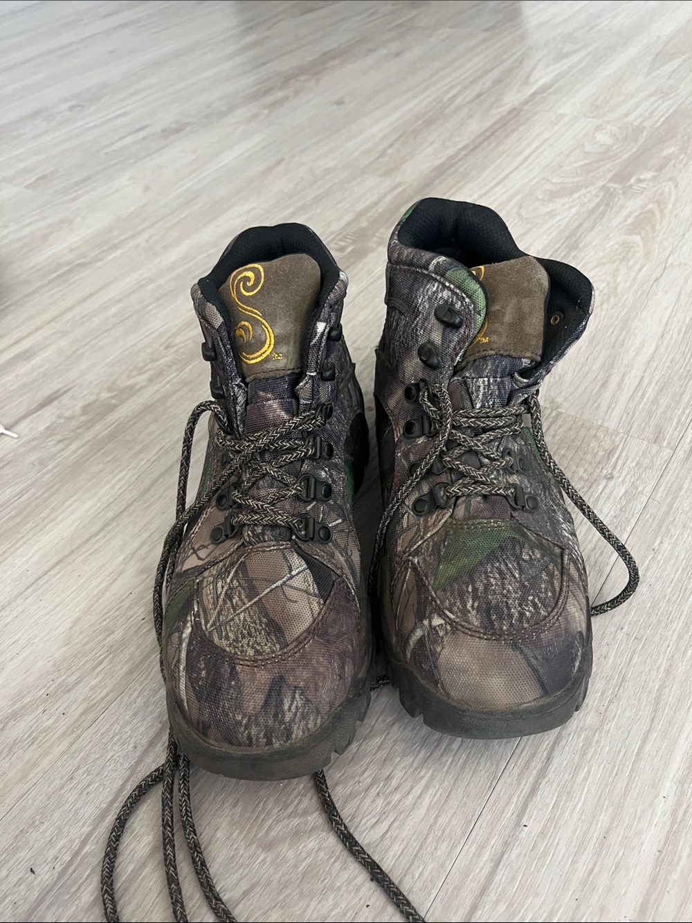 Realtree Camo Brown Green Waterproof Hunting Boots